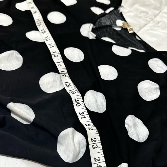 Lavish Black & White Polka Dot Shirt Women’s L - Picture 16 of 16